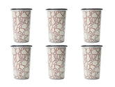 The Zephyr Set of 6 Handmade Striped Tumblers