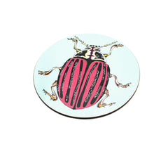 Melamine Eucalyptus Cork Printed Beetle Patterned Placemat