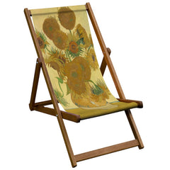 Vintage Inspired Wooden Deckchair- Sunflowers by van Gogh - National Gallery