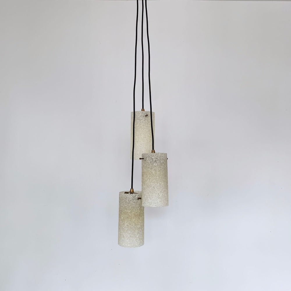 MID CENTURY TEXTURED PLASTIC SHADES