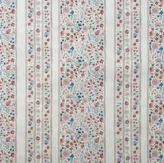 Moghul Meadow Washed Fabric Floral Red Green Pink Blue