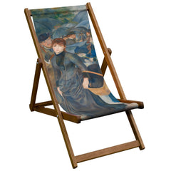 Vintage Inspired Wooden Deckchair- 'Umbrellas'- Renoir