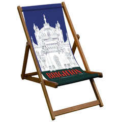 Vintage Inspired Wooden Deckchair- Brighton- National Railway Museum Poster