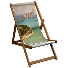 Vintage Inspired Wooden Deckchair- London & Isle of Wight- National Railway Museum Poster