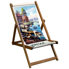 Vintage Inspired Wooden Deckchair- Norfolk Boat- National Railway Museum Poster