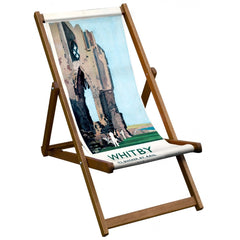 Vintage Inspired Wooden Deckchair- Whitby- National Railway Museum Poster