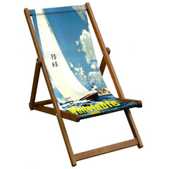 Vintage Inspired Wooden Deckchair- Whitstable- National Railway Museum Poster