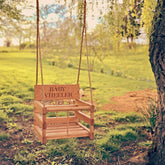 Solid Oak Personalised Baby Swing | Oak & Rope Company