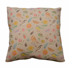 Song Birds Spring' Linen Cushion