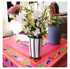 Set of 6 'Pandora' Striped Handmade Colourful Tumblers