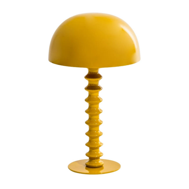 Tall Twisted Stem Lamp with Dome Shade | Mustard Yellow | Casa by JJ