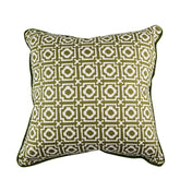 Alotablots' Cushion in Peridot Green with Peridot Velvet Back & Piping- Kelling Home