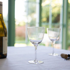 Set of 4 Crystal Red Wine Glasses with Ripple Design | The Vintage List