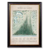 C.1852 Panoramic Plan of Principle Rivers and Lakes