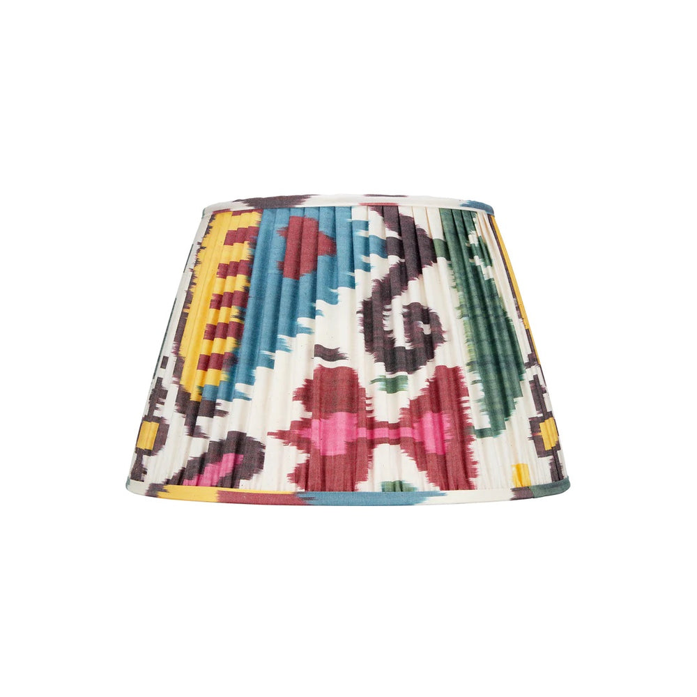 Pink & Cream Silk Ikat Lampshade