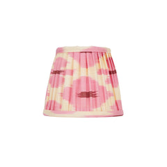 Silk Pink & Cream Ikat Gathered Empire Lampshade