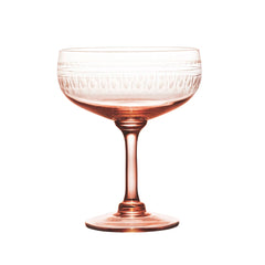Set of 4 Smoky Coloured 'Ovals' Wine Glasses Crystal The Vintage List
