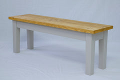 Rustic Farmhouse Bench with Tapered Legs