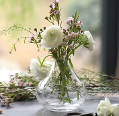 Small Crystal Vase with Fern Design