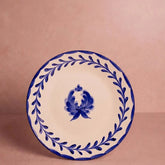 Set of 4 Blue & White Fern Hand-Painted Sides Plates | Casa by JJ