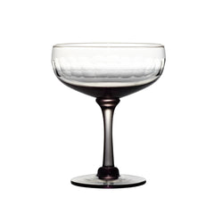 Set of 4 Smoky Coloured 'Ovals' Wine Glasses Crystal The Vintage List