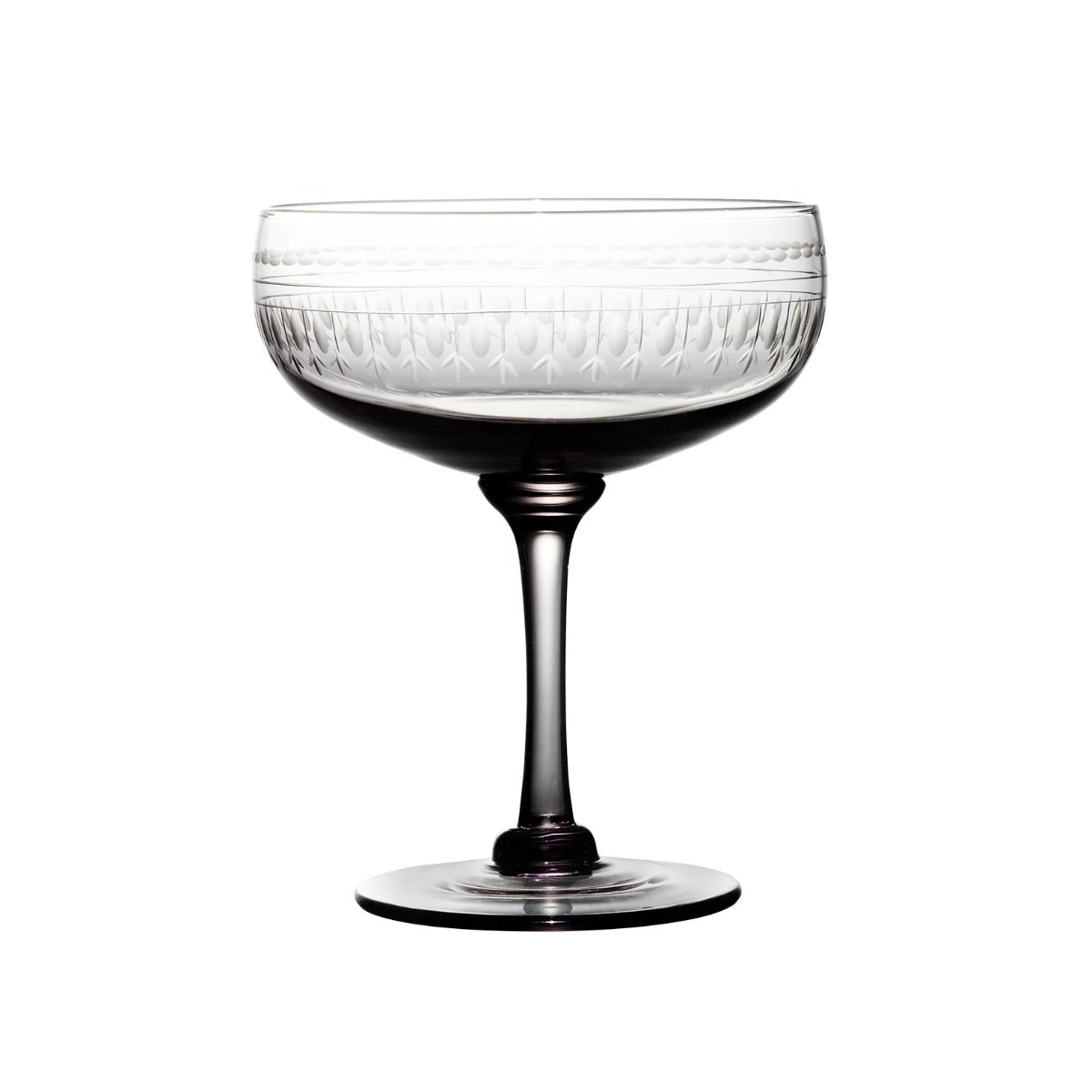 Set of 4 Smoky Coloured 'Ovals' Cocktail Glasses The Vintage List