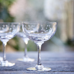 Set of 6 'Stars' Champagne Glasses