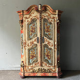 Superb Rococo Carved & Painted Armoire
