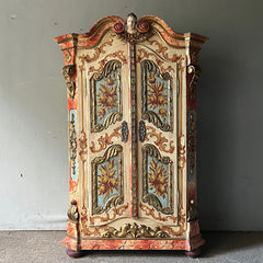 Superb Rococo Carved & Painted Armoire