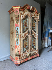 Superb Rococo Carved & Painted Armoire