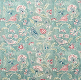 suzani jade fabric floral