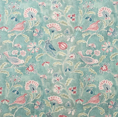 suzani jade fabric floral