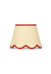 Jute Scallop Lampshade with a Red Trim | Casa byJJ
