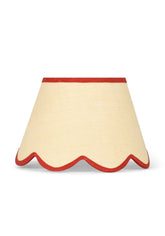 Jute Scallop Lampshade with a Red Trim | Casa byJJ