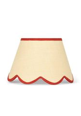 Jute Scallop Lampshade with a Red Trim | Casa byJJ