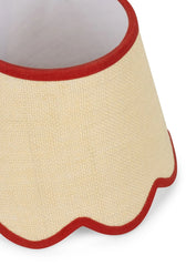 Jute Scallop Lampshade with a Red Trim | Casa byJJ