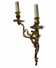 A Pair of Louis XV Style Antique Wall Sconces