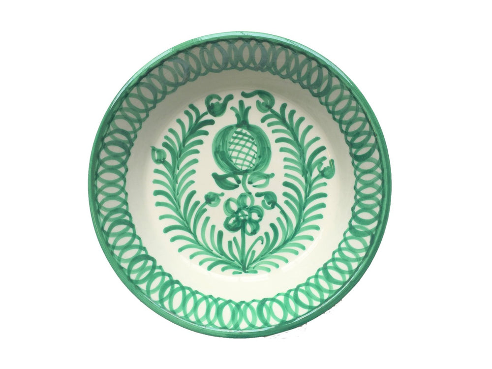 Spanish Ceramic Lebrillo Small Bowl with Pomegranate Design