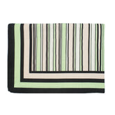 The Tiger Lily Pink, Green and Black Striped Table Cloth, Large