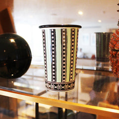 The Tiger Lily' Green, Black and Pink Handmade Tumblers