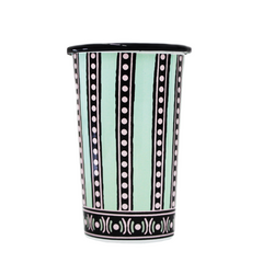 The Tiger Lily Green, Black and Pink Handmade Tumbler