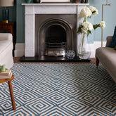 Tribe Rug in Teal Jennifer Manners Diamond Design