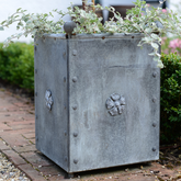 Classic Georgian Style Galvanised Steel Planters with Tudor Rose Decor Arthur Jack