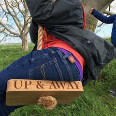 Solid Oak Personalised Single Swing | Oak & Rope Company