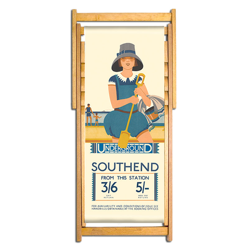 Vintage Inspired Wooden Deckchair- Southend- Kate M Burrell Art Deco Collection
