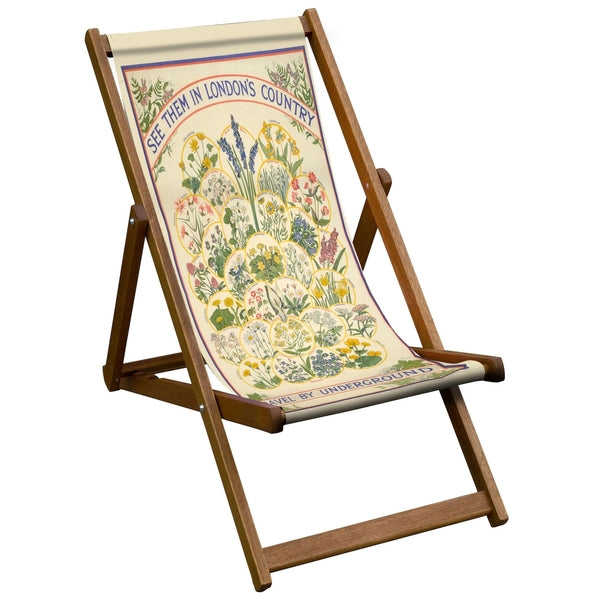 Vintage Style Deckchair with See Them In London's Country Design Sling 