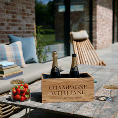Solid Oak Personalised Wine & Champagne Cooler | Oak & Rope Company