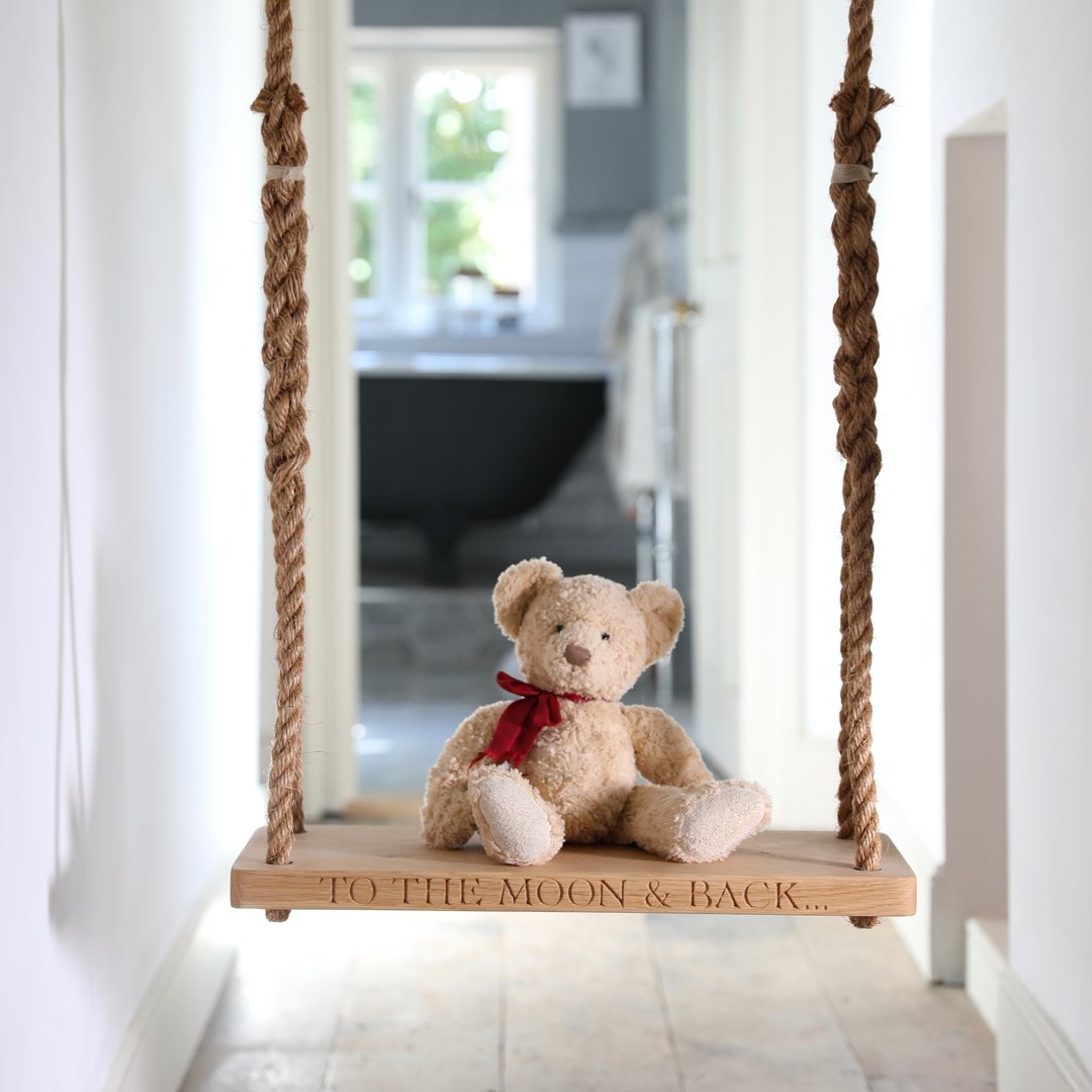 Solid Oak Personalised Medium Swing | Oak & Rope Company