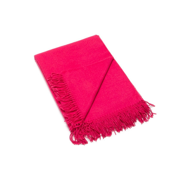 100% Baby Alpaca Bright Pink Throw 