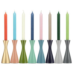 Stylish Lacquered 'Scandi' Painted Candle Holders 